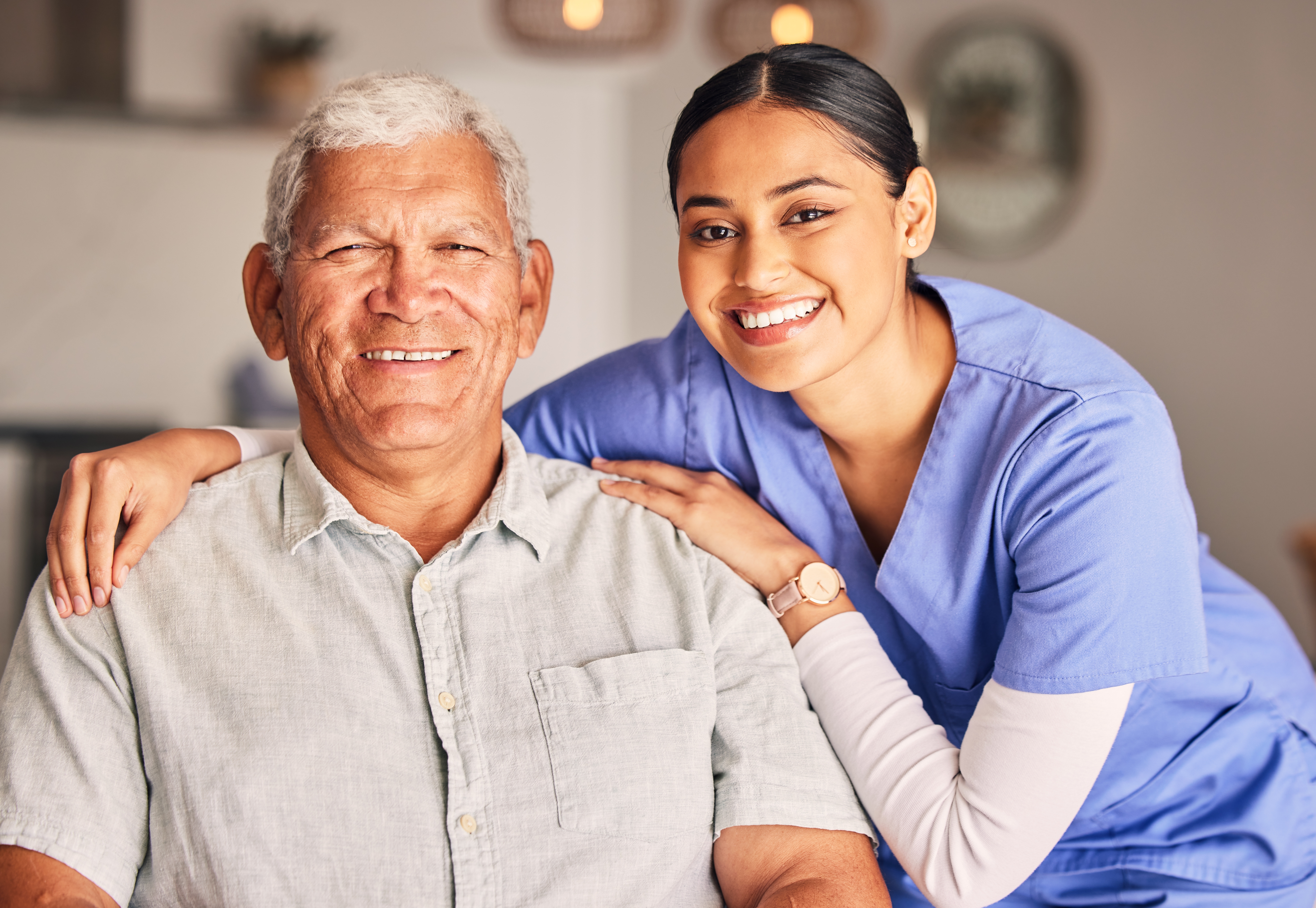 Caregiver with client